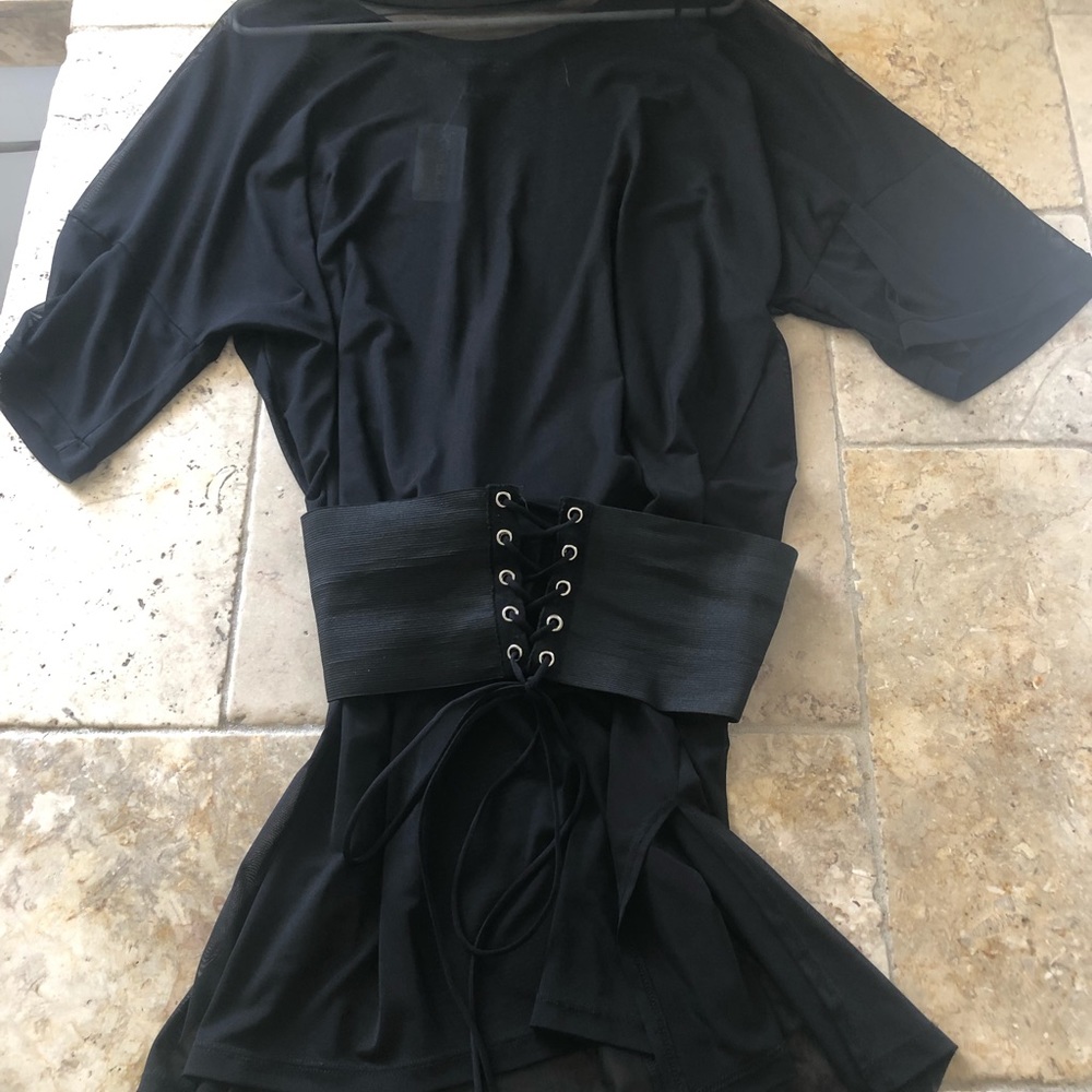 Forever 21 sheer cover up/dress w/corset size 1x